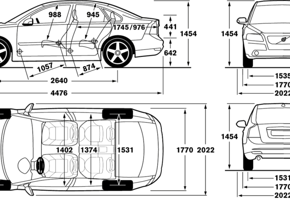 Volvo S40 (2012) - Volvo - drawings, dimensions, pictures of the car