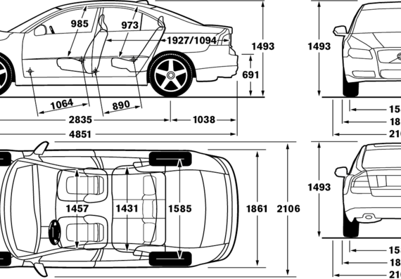 Volvo S80 (2012) - Volvo - drawings, dimensions, pictures of the car