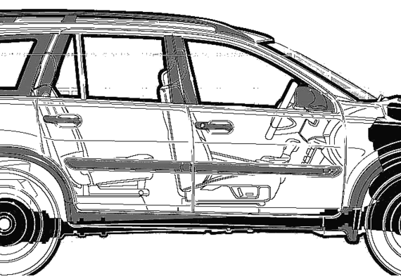 Volvo XC90 AWD T6 (2003) - Вольво - чертежи, габариты, рисунки автомобиля