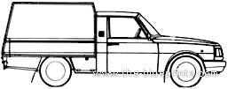 Wartburg 1.3 trans (1985) - Разные автомобили - чертежи, габариты, рисунки автомобиля