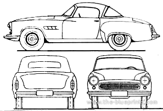 Wartburg 311 Sport Coupe - Разные автомобили - чертежи, габариты, рисунки автомобиля