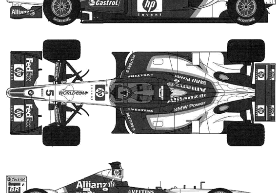 Williams BMW FW24 (2002) - BMW - drawings, dimensions, pictures of the car