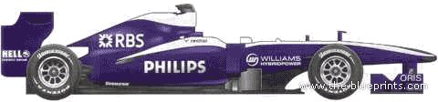 Williams Cosworth FW32 F1 GP (2010) - Уильям - чертежи, габариты, рисунки автомобиля