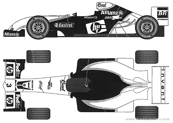 Williams FW26 (2004) - Уильям - чертежи, габариты, рисунки автомобиля