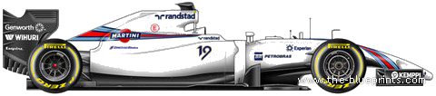 Williams Mercedes FW36 F1 GP (2014) - Разные автомобили - чертежи, габариты, рисунки автомобиля