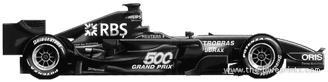 Williams Toyota FW30 F1 GP (2008) - Тойота - чертежи, габариты, рисунки автомобиля
