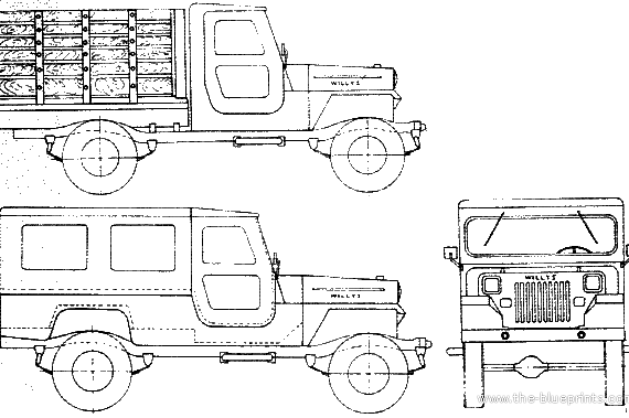 Willis Jeep Columbia - Виллис - чертежи, габариты, рисунки автомобиля