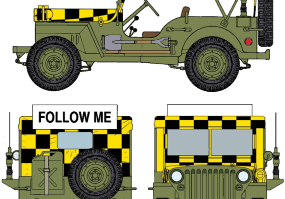 Willys Jeep MB 1941 - Willis - drawings, dimensions, pictures of the car