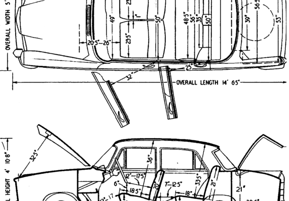Wolseley 16-60 Automatic (1962) - Разные автомобили - чертежи, габариты, рисунки автомобиля