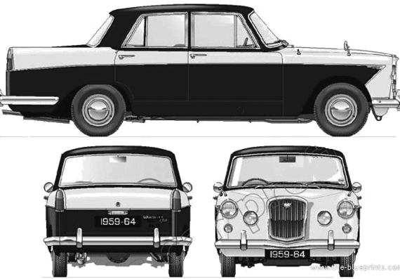Wolseley 6-110 Mk.II (1961) - Разные автомобили - чертежи, габариты, рисунки автомобиля