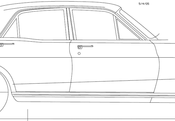 XW Falcon - Форд - чертежи, габариты, рисунки автомобиля