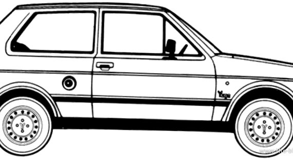 Yugo 45A (1988) - Разные автомобили - чертежи, габариты, рисунки автомобиля