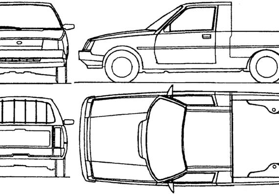 ZAZ 110550 - ЗАЗ - чертежи, габариты, рисунки автомобиля