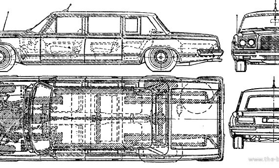 ZIL 41047 - Разные автомобили - чертежи, габариты, рисунки автомобиля