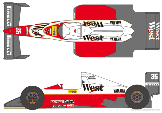 Zackspeed ZK891 F1 GP (1991) - Different cars - drawings, dimensions, pictures of the car