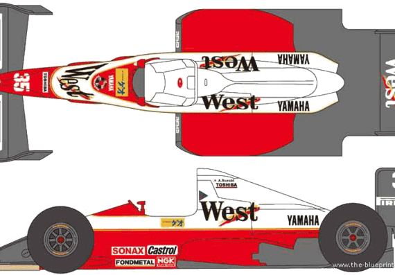 Zakspeed 891 F1 GP (1989) - Different cars - drawings, dimensions, pictures of the car