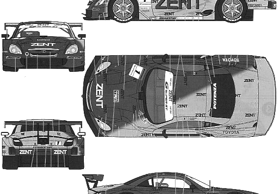 Zent Cerumo SC - Lexus - drawings, dimensions, car drawings