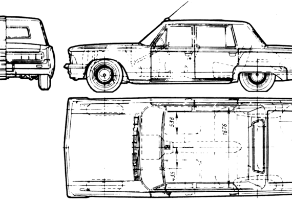 ZiL-117 - Разные автомобили - чертежи, габариты, рисунки автомобиля