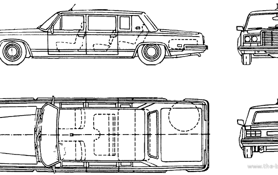 ZiL-4104 - Разные автомобили - чертежи, габариты, рисунки автомобиля