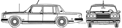ZiL-41041 Sedan (2005) - Разные автомобили - чертежи, габариты, рисунки автомобиля