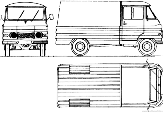 Zuk A03 (1968) - Разные автомобили - чертежи, габариты, рисунки автомобиля
