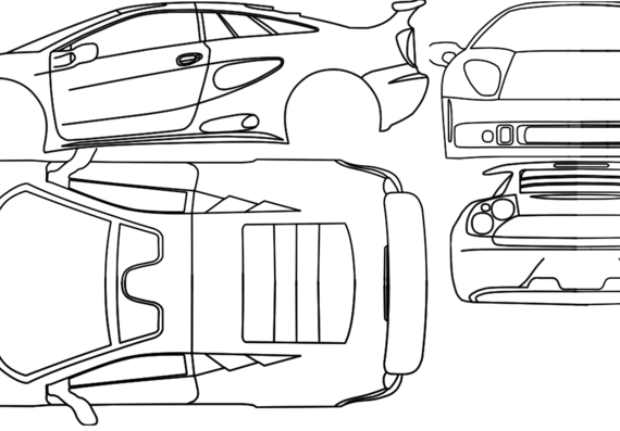 Lamborghini cala - Ламборджини - чертежи, габариты, рисунки автомобиля