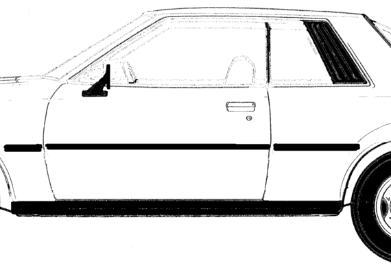 Sapporo gls 2.0 (1981) - Разные автомобили - чертежи, габариты, рисунки автомобиля