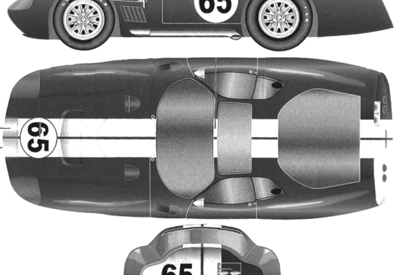 AC 427 Cobra Type 65 Super Coupe - AC - drawings, dimensions, pictures of the car