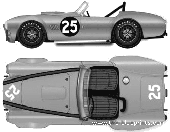 AC Cobra 289 Version C (1964) - AC - чертежи, габариты, рисунки автомобиля
