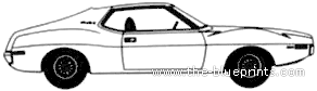 AMC Javelin (1971) - AMC - чертежи, габариты, рисунки автомобиля