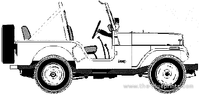 AMC Jeep CJ5 Standard - AMC - чертежи, габариты, рисунки автомобиля
