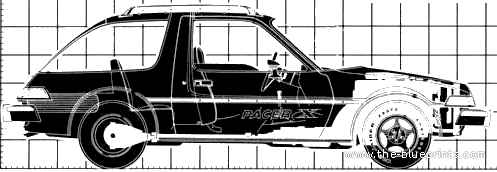 AMC Pacer X (1975) - AMC - чертежи, габариты, рисунки автомобиля