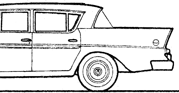 AMC Rambler Classic 4-Door Sedan (1959) - AMC - чертежи, габариты, рисунки автомобиля