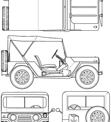 AM General M151 MUTT - Разные автомобили - чертежи, габариты, рисунки автомобиля