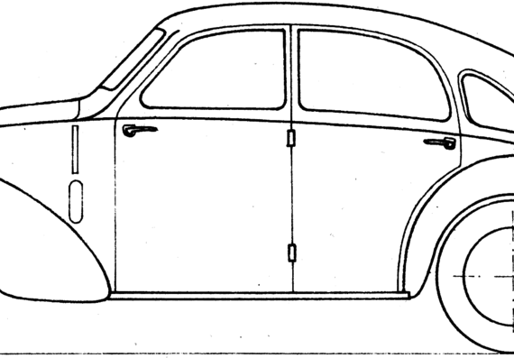 Adler 2.5 liter (1937) - Разные автомобили - чертежи, габариты, рисунки автомобиля