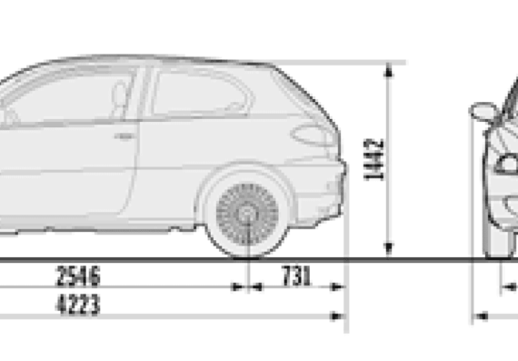 Alfa Romeo 147 3-Door (2007) - Alfa Romeo - drawings, dimensions, pictures of the car