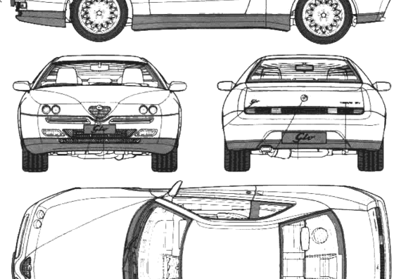 Alfa Romeo GTV (1997) - Alfa Romeo - drawings, dimensions, pictures of the car