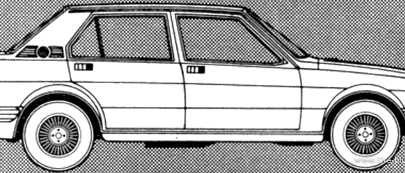 Alfa Romeo Giulietta 1.8 (1980) - Альфа Ромео - чертежи, габариты, рисунки автомобиля