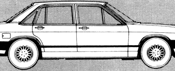 Audi 200 5T (1980) - Ауди - чертежи, габариты, рисунки автомобиля