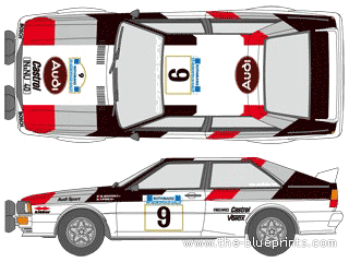 Audi Quattro (1982) - Audi - drawings, dimensions, pictures of the car