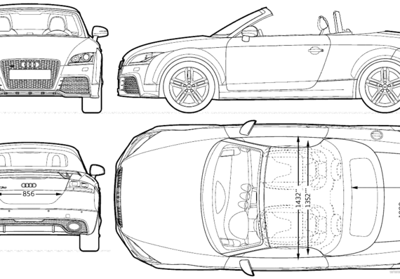 Audi TT RS Roadster (2013) - Audi - drawings, dimensions, pictures of the car