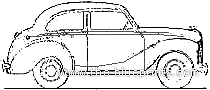 Austin A40 Dorset (1950) - Остин - чертежи, габариты, рисунки автомобиля