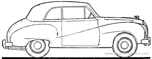 Austin A40 Somerset DHC (1952) - Остин - чертежи, габариты, рисунки автомобиля