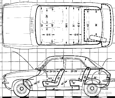 Austin Allegro 1100 (1976) - Остин - чертежи, габариты, рисунки автомобиля