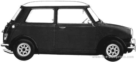 Austin Mini Cooper - Остин - чертежи, габариты, рисунки автомобиля