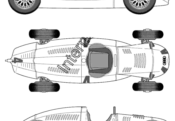 Auto Union Type D - Auto Union - drawings, dimensions, pictures of the car