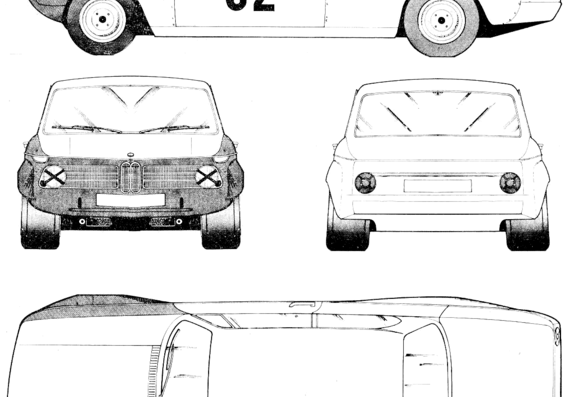BMW 2002 - BMW - drawings, dimensions, pictures of the car
