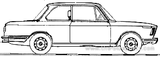 BMW 2002tii (1971) - БМВ - чертежи, габариты, рисунки автомобиля