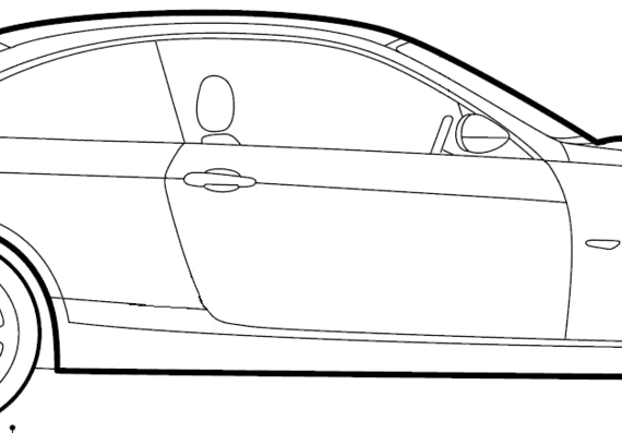 BMW 3-Series Coupe (E92) (2009) - БМВ - чертежи, габариты, рисунки автомобиля