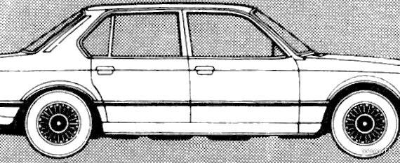 BMW 735i (E23) (1980) - БМВ - чертежи, габариты, рисунки автомобиля
